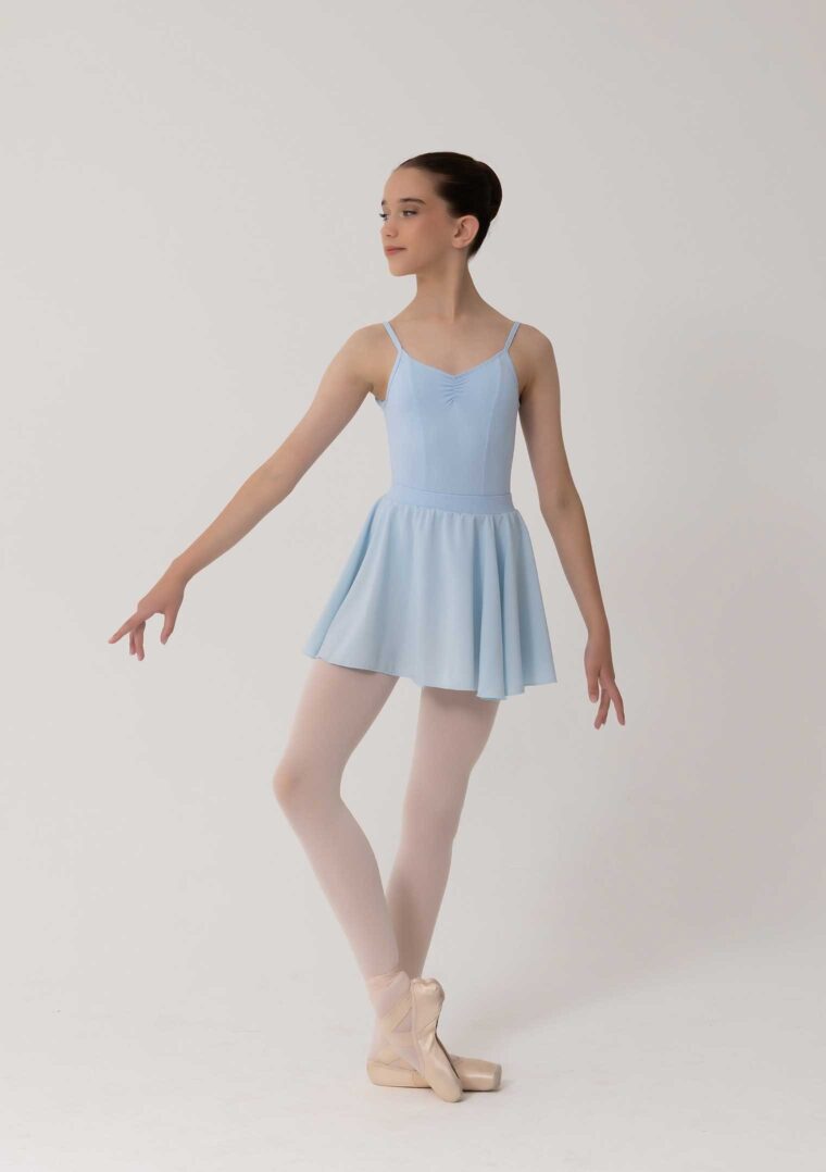 premium full circle skirt pale blue