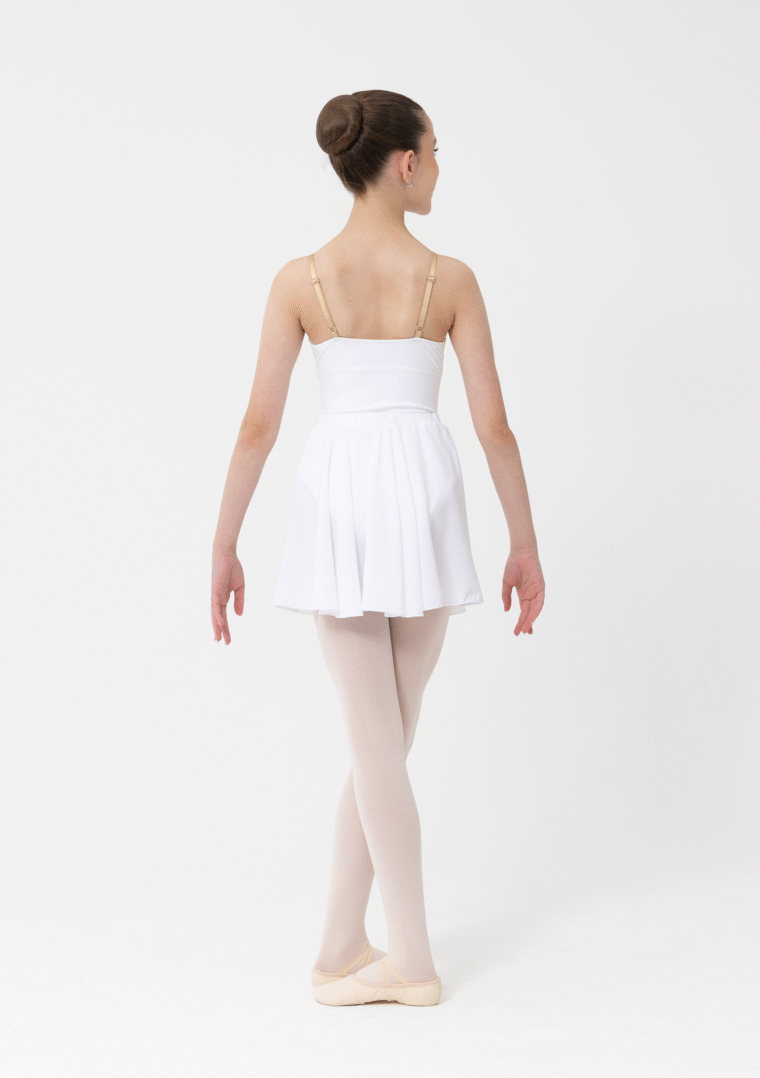 premium full circle skirt white