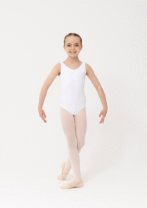 thick strap leotard white