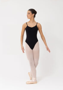 camisole strap leotard black