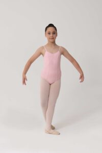 camisole strap leotard ballet pink