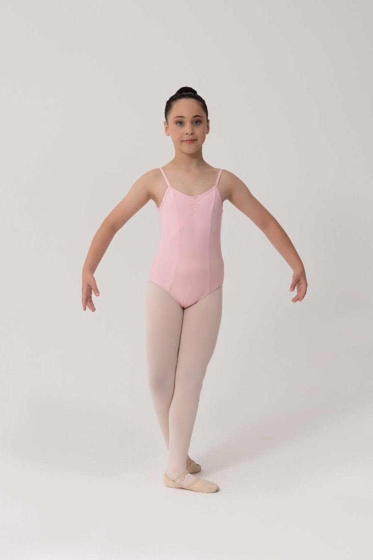 camisole strap leotard ballet pink