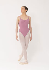 camisole strap leotard dusty pink