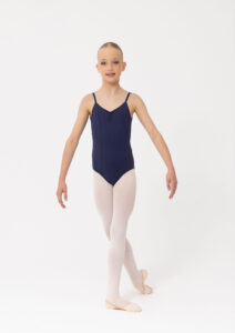 camisole strap leotard navy