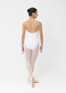camisole strap leotard white