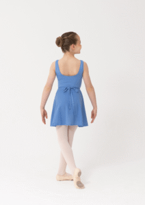 ballet wrap skirt cornflower blue