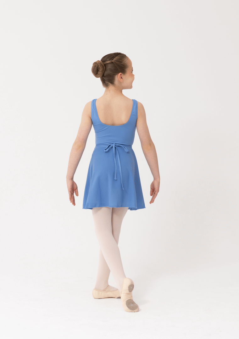 ballet wrap skirt cornflower blue