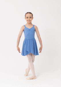 ballet wrap skirt cornflower blue