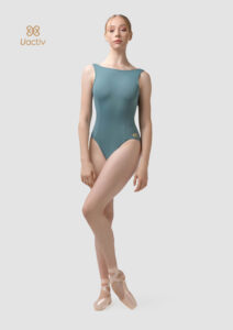 tamara leotard green boat neck