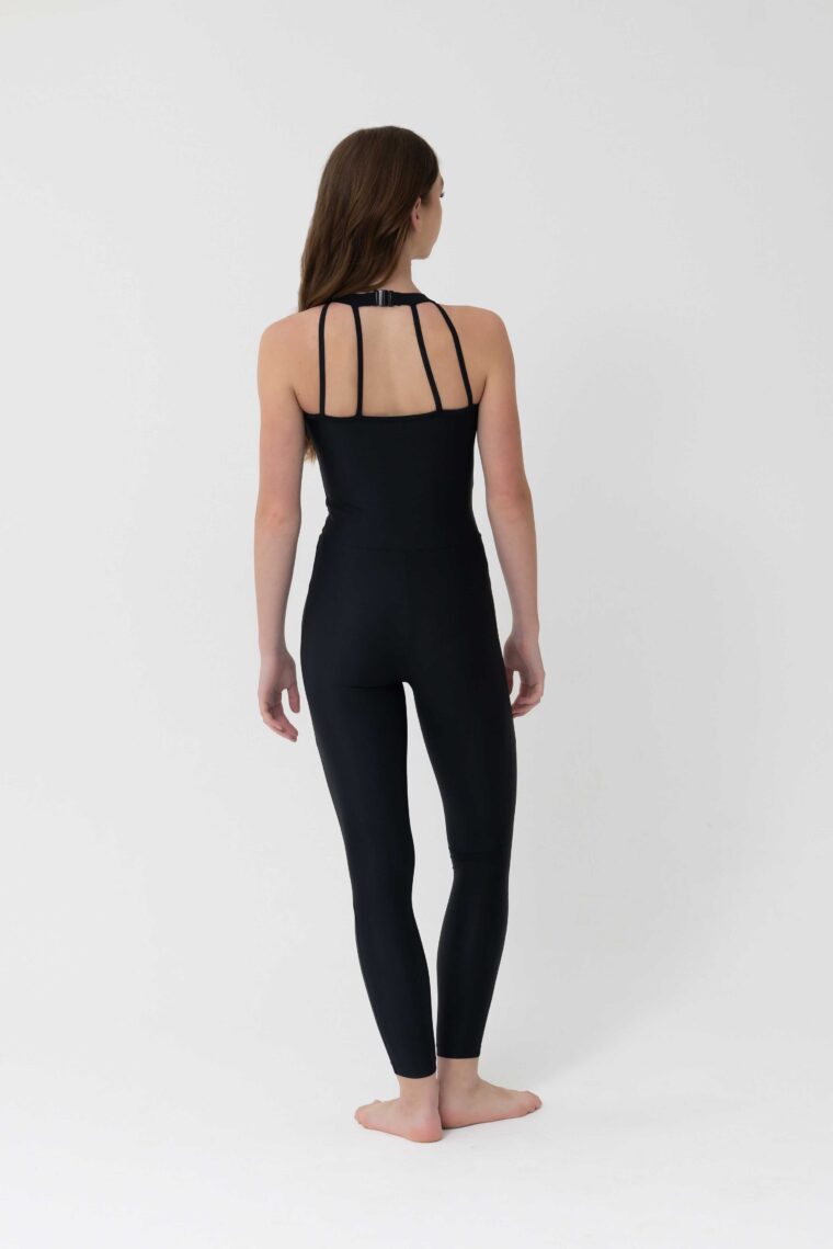 mesh unitard black