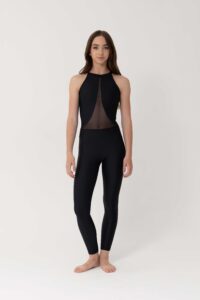 mesh unitard black