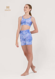 june purple star print dance shorts