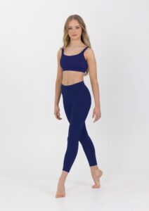 performance crop and leggings navy
