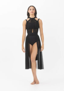 convertible mesh overdress black