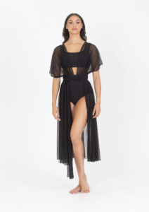 convertible mesh overdress black