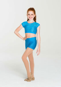 attitude sequin shorts turquoise