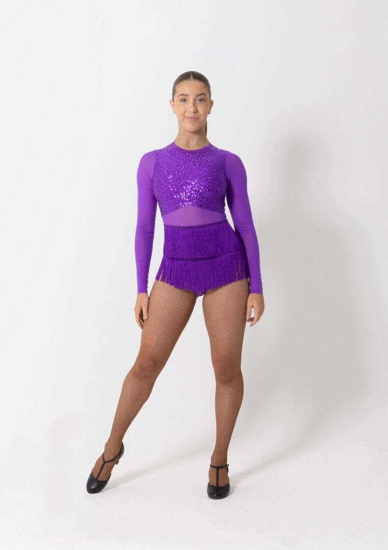 liberty leotard sequin purple