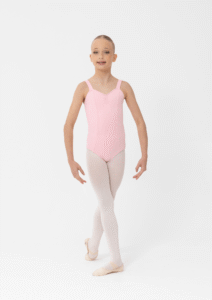 wide strap leotard ballet pink