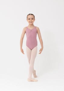 wide strap leotard dusty pink