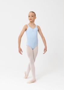 wide strap leotard pale blue