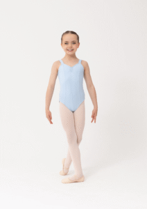 wide strap leotard pale blue