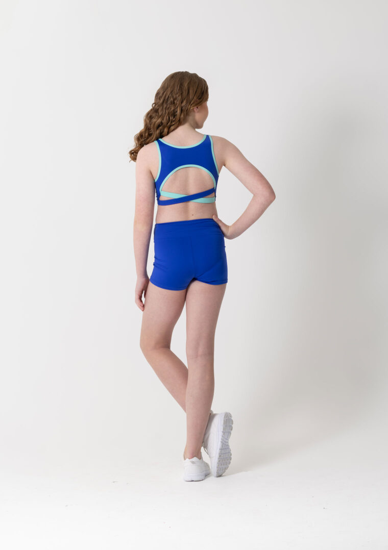 holly dance crop top cobalt