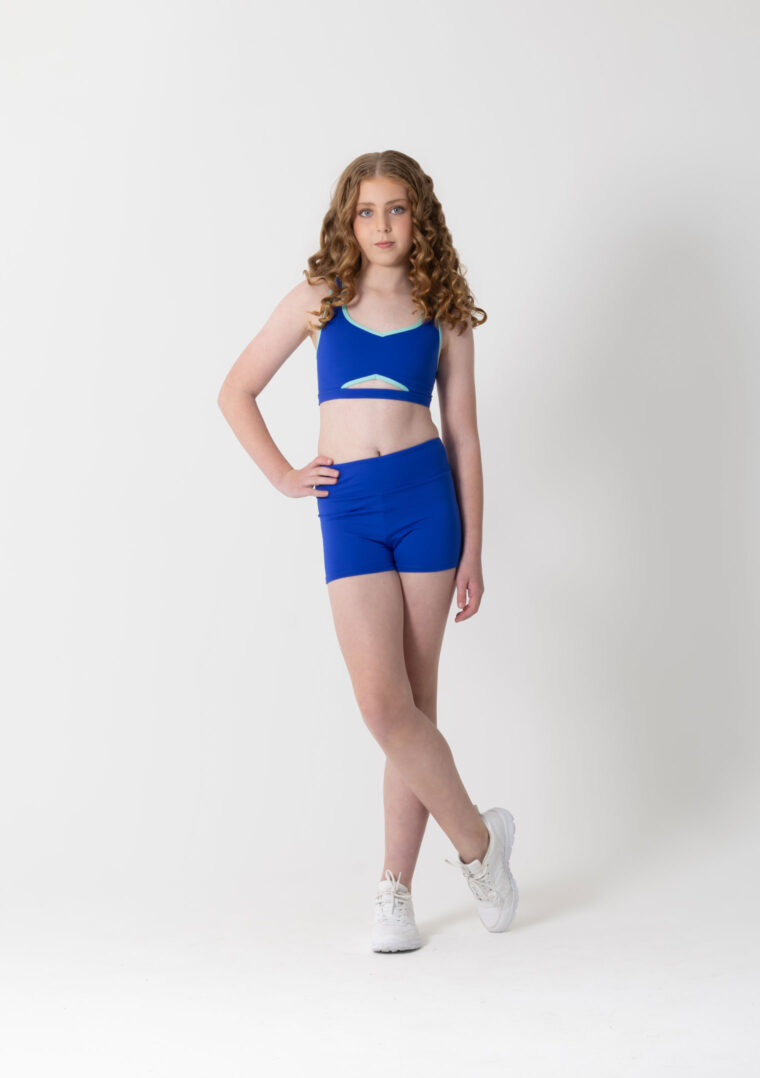 holly dance crop top cobalt