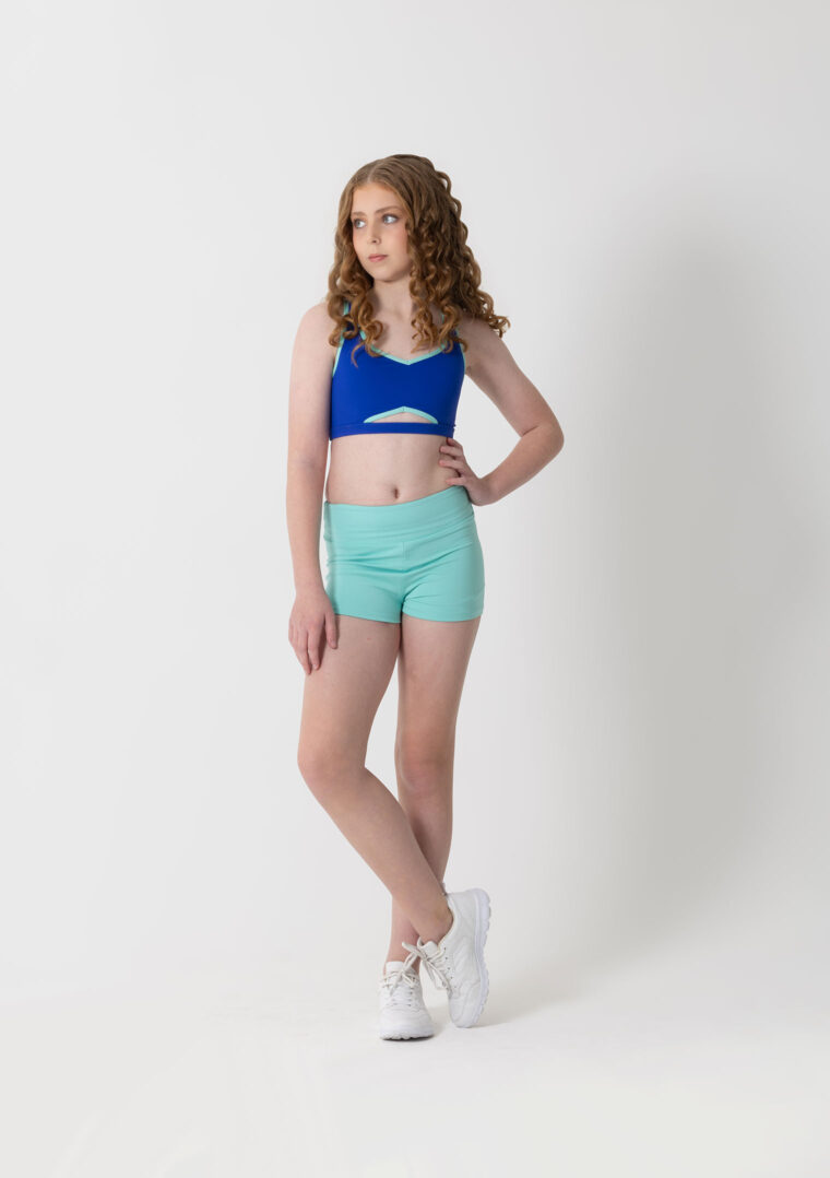 holly dance crop top cobalt