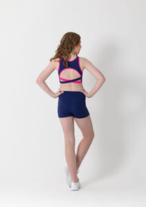 holly dance crop top navy
