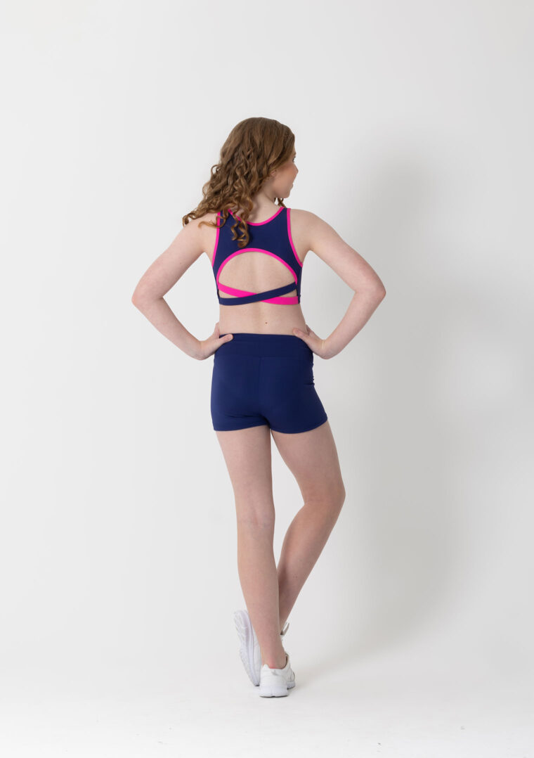 holly dance crop top navy