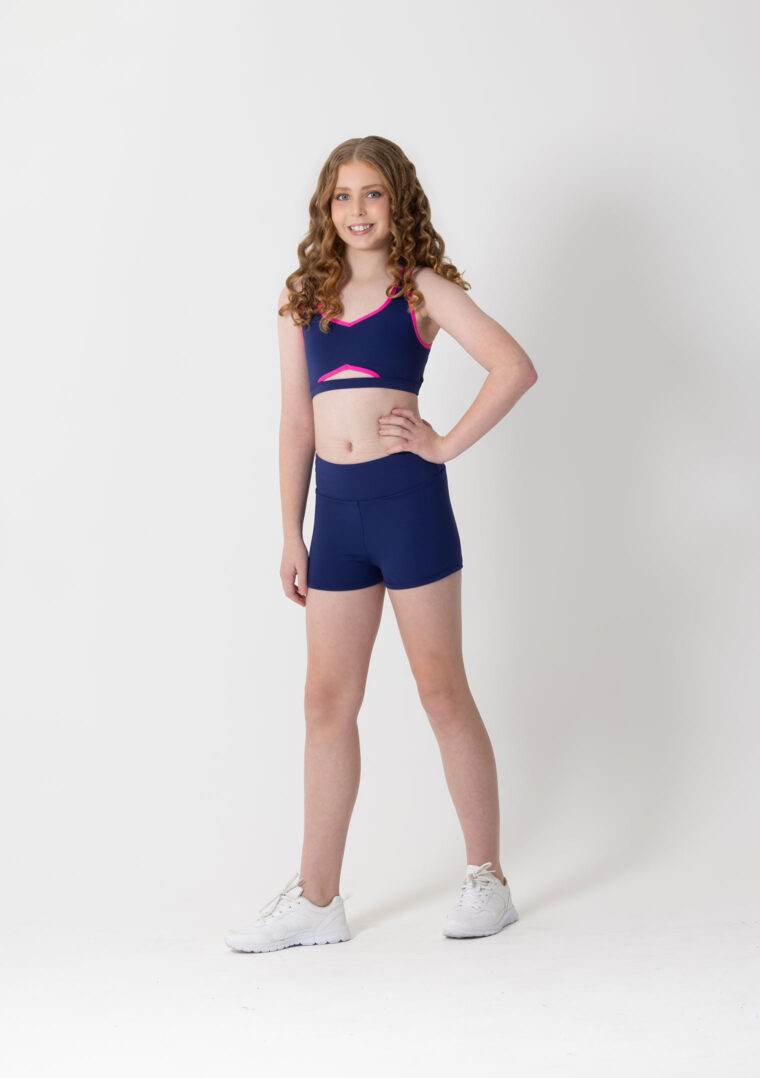 holly dance crop top navy