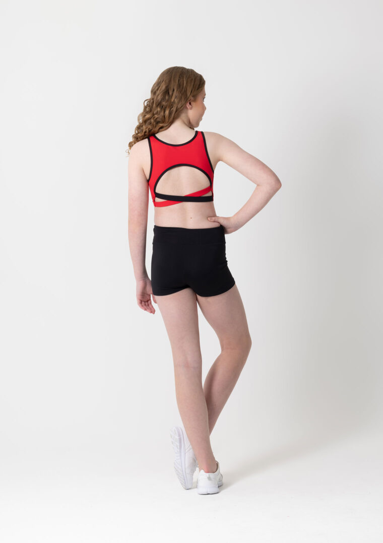 holly dance crop top red