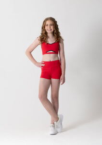 holly dance crop top red