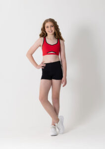 holly dance crop top red