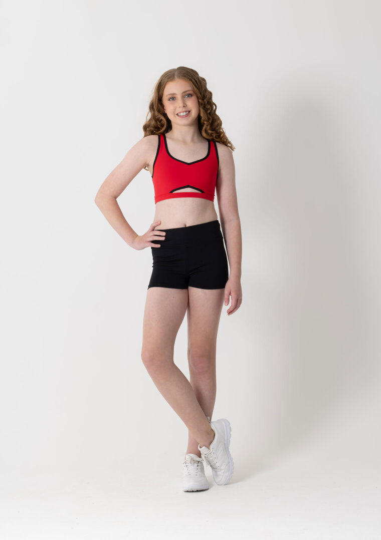 holly dance crop top red