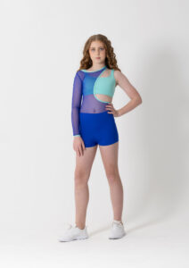 tammy biketard cobalt blue mint trim