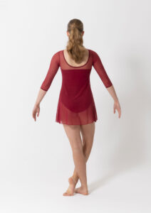 amber mesh dress burgundy