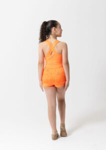 stacey biketard neon orange
