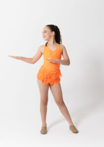 stacey biketard neon orange