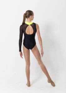 Twilight Leotard Black and Neon Yellow