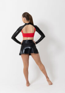 verity mini skirt metallic black