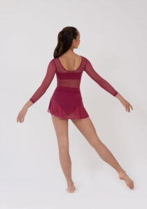 crimson red lyrical skirt