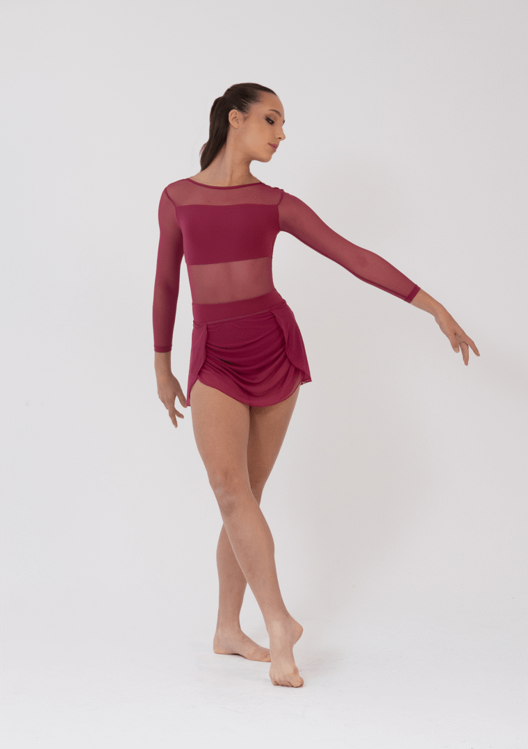 crimson red lyrical skirt