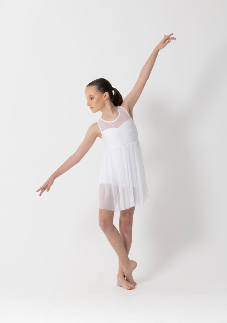 josie lyrical dress - white