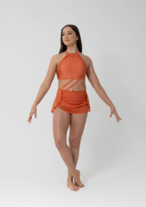 sarah lyrical contemporary dress copper