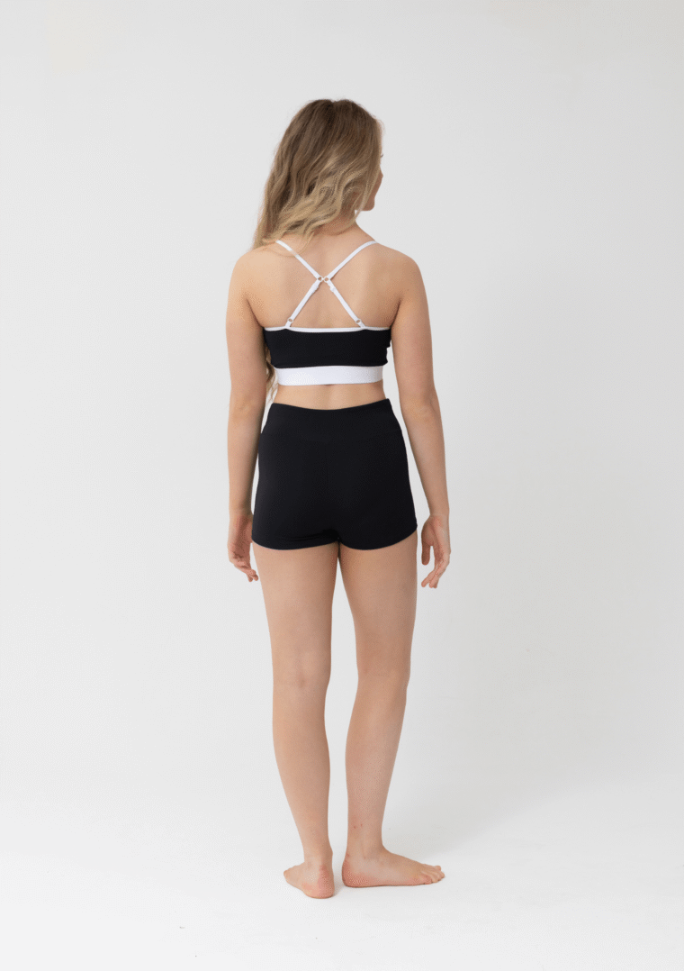 Rikki crop top black and white