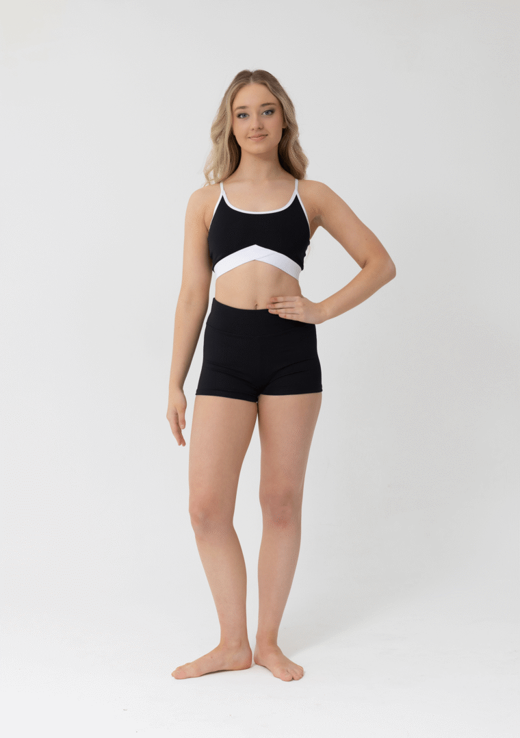 Rikki crop top black and white