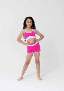 Rikki crop top lara shorts hot pink