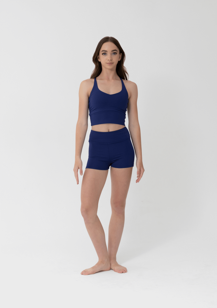 zali crop top navy