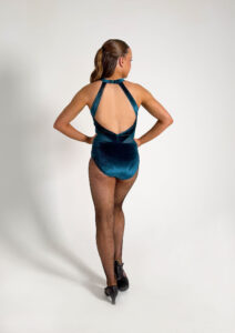 Aria Leotard Jade Green Velvet corset style